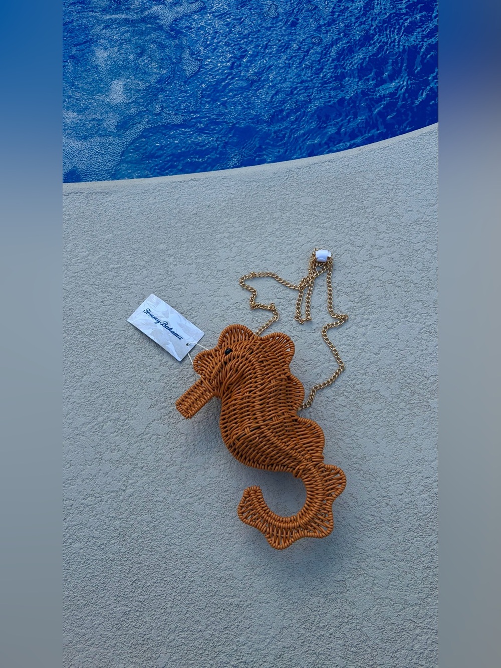TOMMY BAHAMA - ORANGE SEAHORSE PURSE